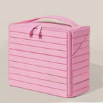 Geometric Rhombus Cosmetic Bag with Partitioned Storage