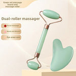 Resin Crystal Facial Massage Roller and Gua Sha Board Set