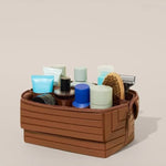 Geometric Stripe Makeup Bag Waterproof Toiletry Organizer