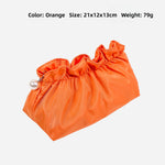 Soft Satin Ruffled Cosmetic Bag