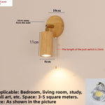 Nordic Solid Wood Wall Lamp