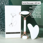 Resin Crystal Facial Massage Roller and Gua Sha Board Set