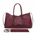 Woven Double-Sided Shoulder Tote Bag