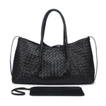 Woven Double-Sided Shoulder Tote Bag