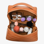 Geometric Rhombus Cosmetic Bag with Partitioned Storage