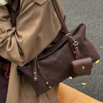 Casual Retro Frosted Crossbody Bag