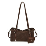 Retro Suede Shoulder Bag