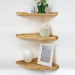 Solid Wood Corner Shelf Storage Rack Wall-Mounted Shelf
