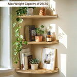 Solid Wood Corner Shelf Storage Rack Wall-Mounted Shelf