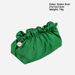 Soft Satin Ruffled Cosmetic Bag