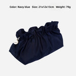 Soft Satin Ruffled Cosmetic Bag