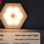 Hexagonal Motion Sensor Night Light