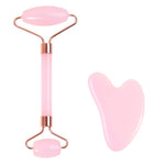 Resin Crystal Facial Massage Roller and Gua Sha Board Set
