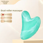 Resin Crystal Facial Massage Roller and Gua Sha Board Set