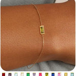 Zircon Birthstone Pearl Bracelet with Sailor Buckle