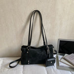 Retro Suede Shoulder Bag