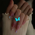 Luminous Butterfly Necklace Bracelet Set