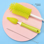 Silicone Baby Bottle Brush Set with 360 Rotation