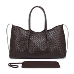 Woven Double-Sided Shoulder Tote Bag