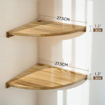 Solid Wood Corner Shelf Storage Rack Wall-Mounted Shelf