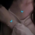 Luminous Butterfly Necklace Bracelet Set