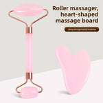 Resin Crystal Facial Massage Roller and Gua Sha Board Set