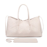 Woven Double-Sided Shoulder Tote Bag