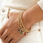 Geometric Birthstone Elastic Bracelet