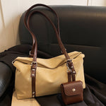 Retro Suede Shoulder Bag