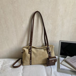 Retro Suede Shoulder Bag