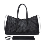 Woven Double-Sided Shoulder Tote Bag