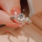 Silver zirconium ring
