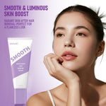 The hair removal cream gently and deeply removes hair from the face, hands, legs and armpits without harming the skin