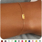 Zircon Birthstone Pearl Bracelet with Sailor Buckle