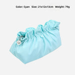 Soft Satin Ruffled Cosmetic Bag