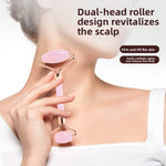 Resin Crystal Facial Massage Roller and Gua Sha Board Set