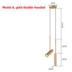 Nordic Minimalist Rotating Iron Bedside Chandelier for Bar Restaurant Bedroom