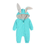 Baby Rabbit Ear Hooded Jumpsuit Cotton Romper