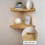 Solid Wood Corner Shelf Storage Rack Wall-Mounted Shelf