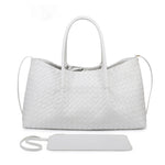 Woven Double-Sided Shoulder Tote Bag