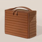 Geometric Rhombus Cosmetic Bag with Partitioned Storage