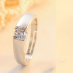 Silver zirconium ring