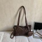 Retro Suede Shoulder Bag
