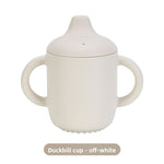 A cup with a silicone straw