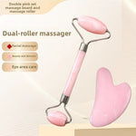 Resin Crystal Facial Massage Roller and Gua Sha Board Set