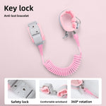 Child anti-disappearance device with a leash