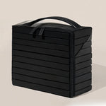 Geometric Rhombus Cosmetic Bag with Partitioned Storage