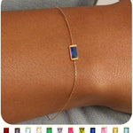 Zircon Birthstone Pearl Bracelet with Sailor Buckle