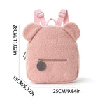 Cartoon Bear Ears Plush Backpack