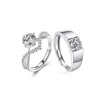 Silver zirconium ring